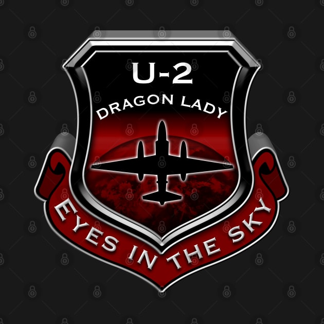 Red U2 Dragon Lady spy plane eyes inthe sky by DrewskiDesignz