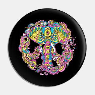 Mandala Elephant Pin