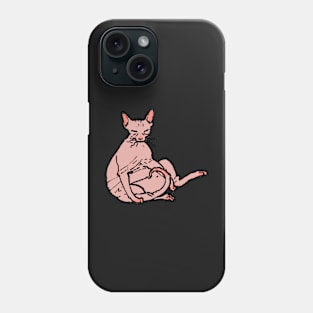 Fat Cat-Pink Sphynx Phone Case