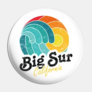 Big Sur California Surfing Surf Sunset Wave Pin