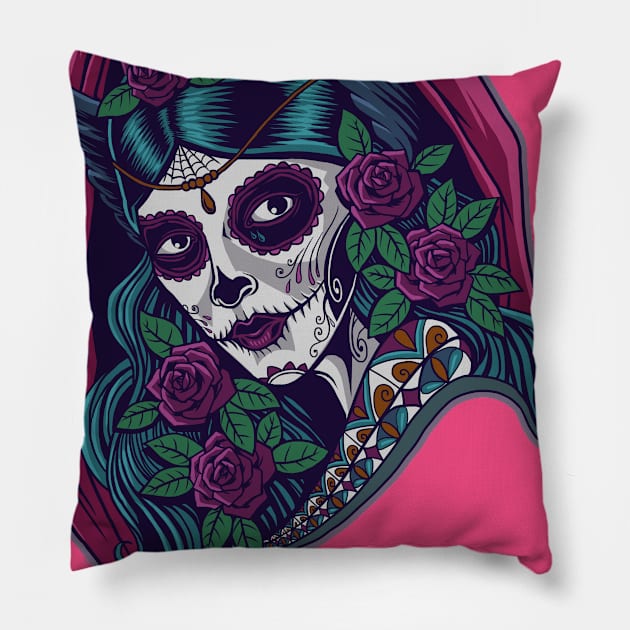 Dia de los muertos Pillow by akmalzone