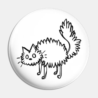 Weird Sketchy Cat Pin