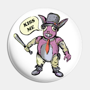 The colored bunny need a kiss ! Pin