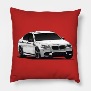 BMW M5 F10 White Pillow