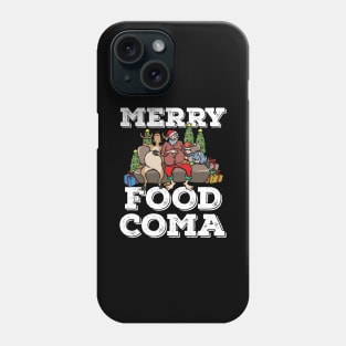 Foodie Gifts Food Coma Funny Christmas Pun Santa Claus Phone Case