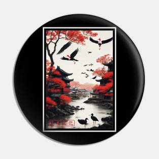 Japanese sacred village Pin