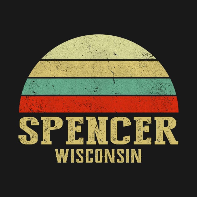 Spencer Wisconsin Vintage Retro Sunset by Curry G