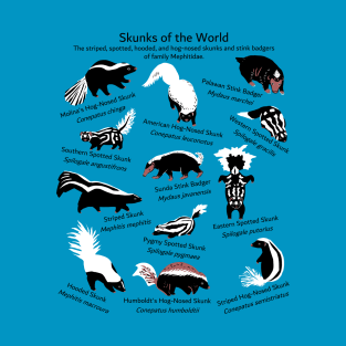 Skunks of the World: Species of Mephitidae T-Shirt