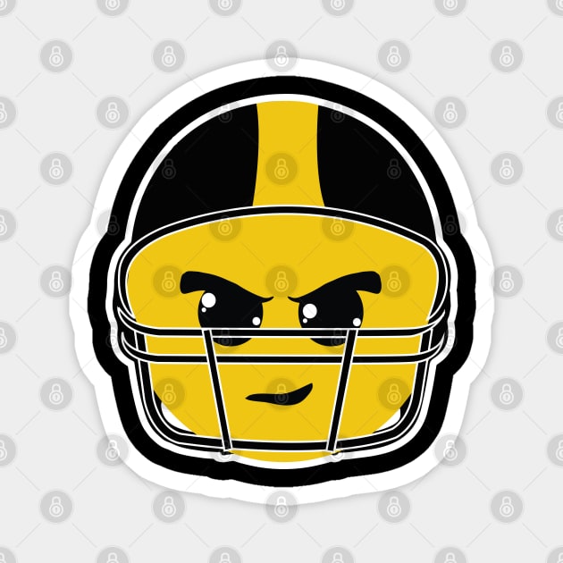 Pittsburgh Football Helmet Smiley Guy Magnet by Steel City Underground