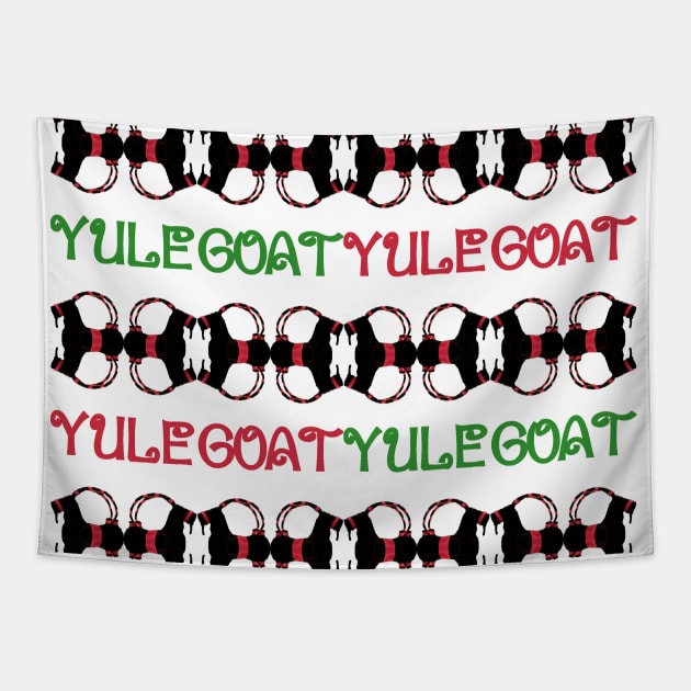 Yule Goat Christmas Pattern Tapestry by asimplefool