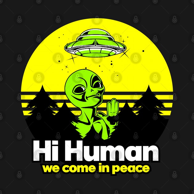 Alien Come In Peace poster by beanbeardy