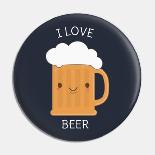 Kawaii Beer T-Shirt Pin