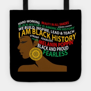 I Am Black History African Woman Tote