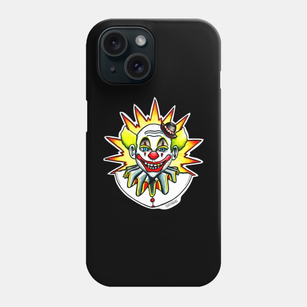 Clown Burst Phone Case by Golden Stag Designs