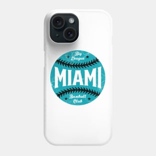 Miami Retro Big League Baseball - White Phone Case