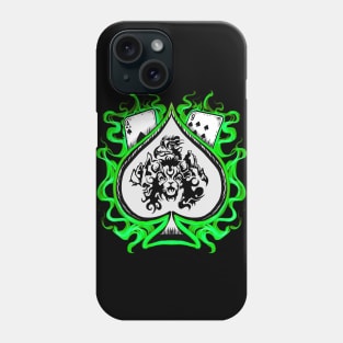 Ace of spades green Phone Case