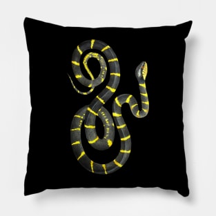 Dramabite Snake Black Yellow Realistic Snake Owner  Animal Ophiology Ringed Cat Snake Pillow