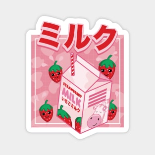 Japanese Kawaii Strawberry Milk Shake Magnet