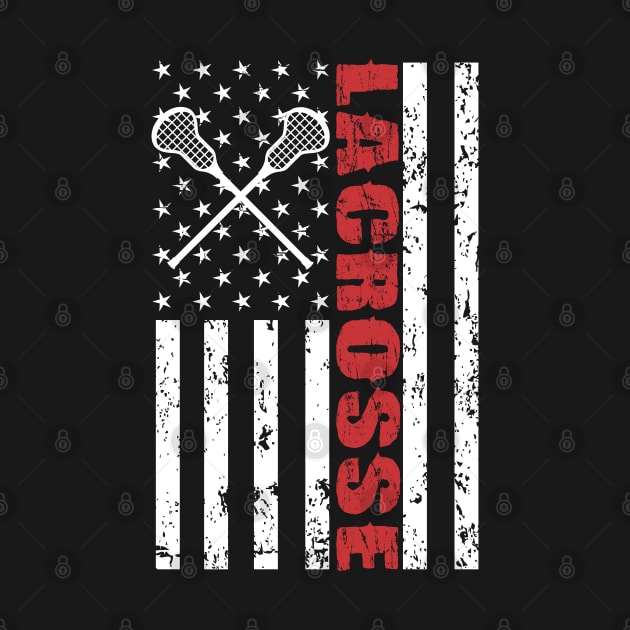 Lacrosse American Flag - US Sports by Pannolinno