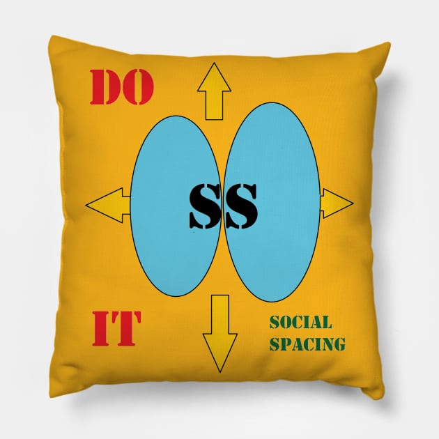 SOCIAL SPACING Pillow by KHIARNAS