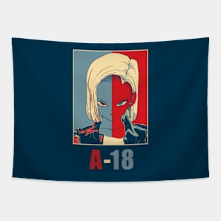 Android 18 Blue & Red Dragon Ball Tapestry