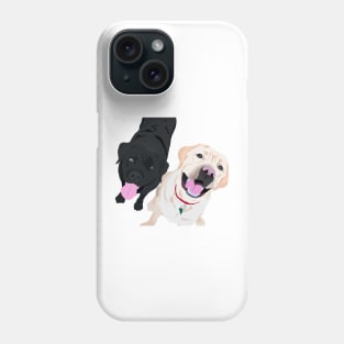 Black and Yellow lab Phone Case