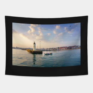 Chalmers Lighthouse Sunset Tapestry