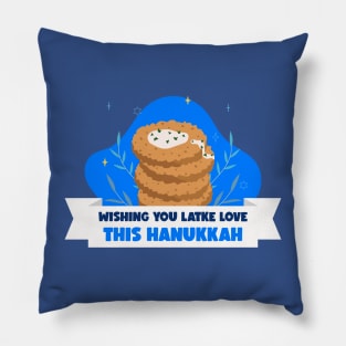 “Wishing You Latke Love This Hanukkah” Stack Of Delicious Latkes Pillow