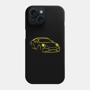 911 car sport racing race yellow Phone Case