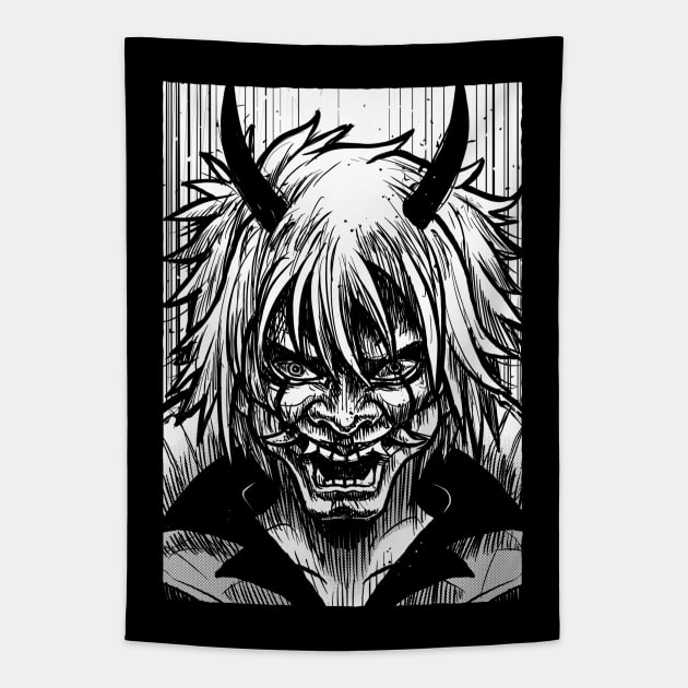 Crimson Demon Tapestry by Parin