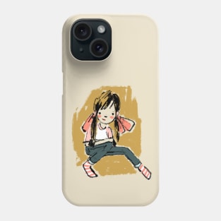 Retro Girl Relaxing Phone Case