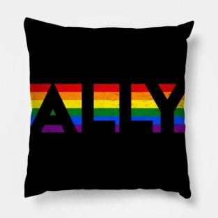 LGBT Rainbow Pride Flag Ally Pillow