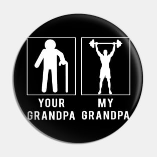 lifting your grandpa my grandpa tee for your grandson granddaughter Pin