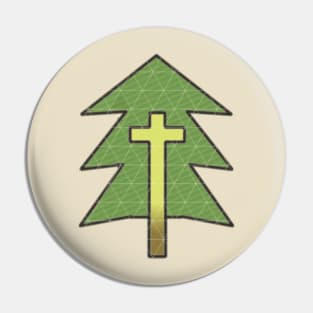 Tree With Cross Christian Gospel Pin