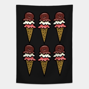 6 Triple-Scoop Ice Cream Cones Tapestry