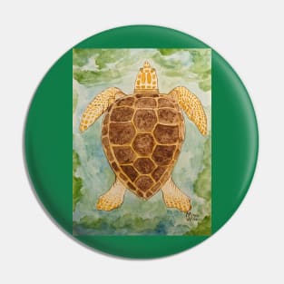 Loggerhead Sea Turtle Pin