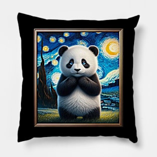 Panda vincent van gogh T-Shirt Vincent Van Gogh The Starry Night Panda T-Shirt Pillow