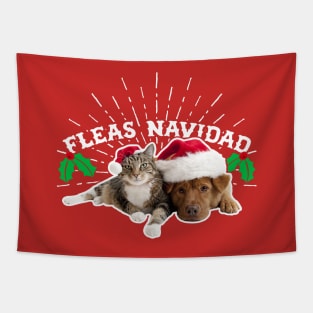 Fleas Navidad Christmas Pets Tapestry