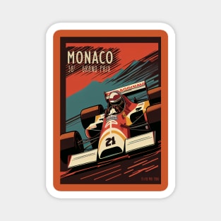 1980 Monaco Grand Prix Travel Poster Magnet