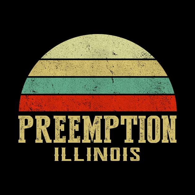 PREEMPTION ILLINOIS Vintage Retro Sunset by LIPTIN