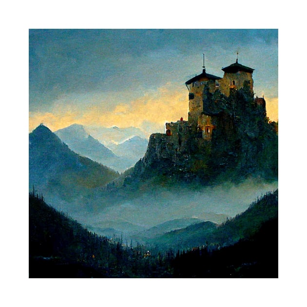 Castle in the misty peaks IV by hamptonstyle