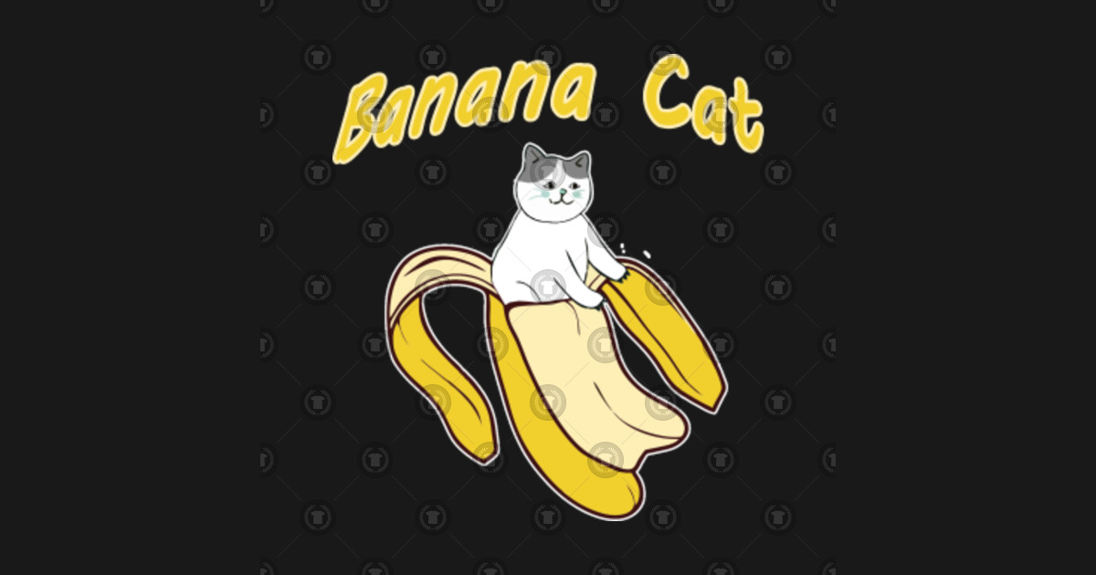 Bananya Banana Funny Cat TShirt Cute Kawaii Kitten TShirt Banana