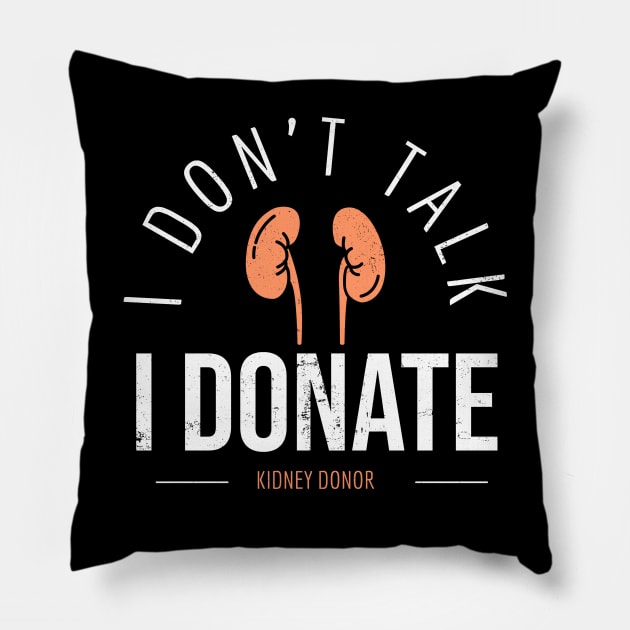 Kidney Donor Organe Transplant Awareness Pillow by Foxxy Merch