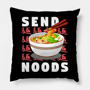 Noodle Humor Delight Hilarious Design for Pasta Lovers Pillow