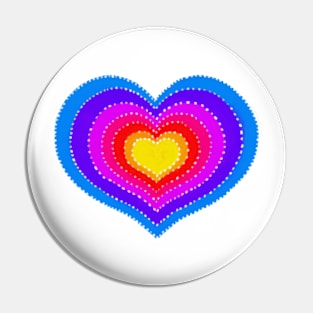 Rainbow Heart Pin