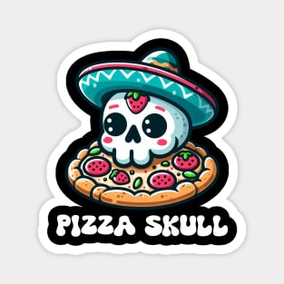 Pizza Skull Magnet