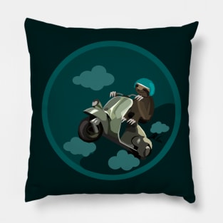 Sloth on a Scooter Pillow