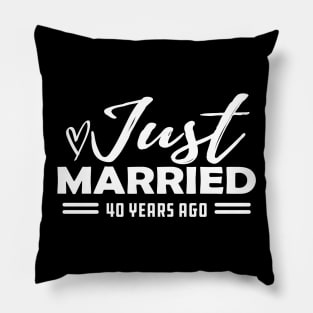 40th Wedding Anniversary - 40 years anniversary Pillow