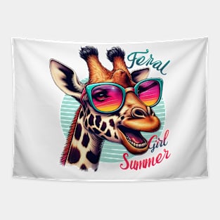 Feral Girl Summer || Giraffe Tapestry