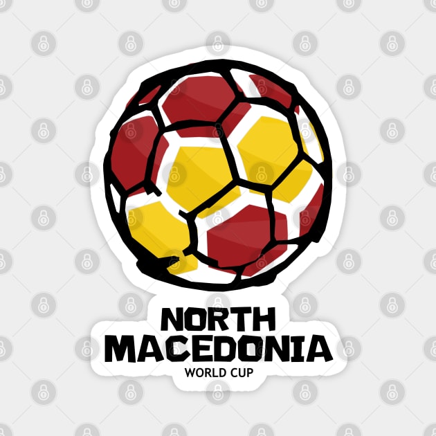 North Macedonia Football Country Flag Magnet by KewaleeTee